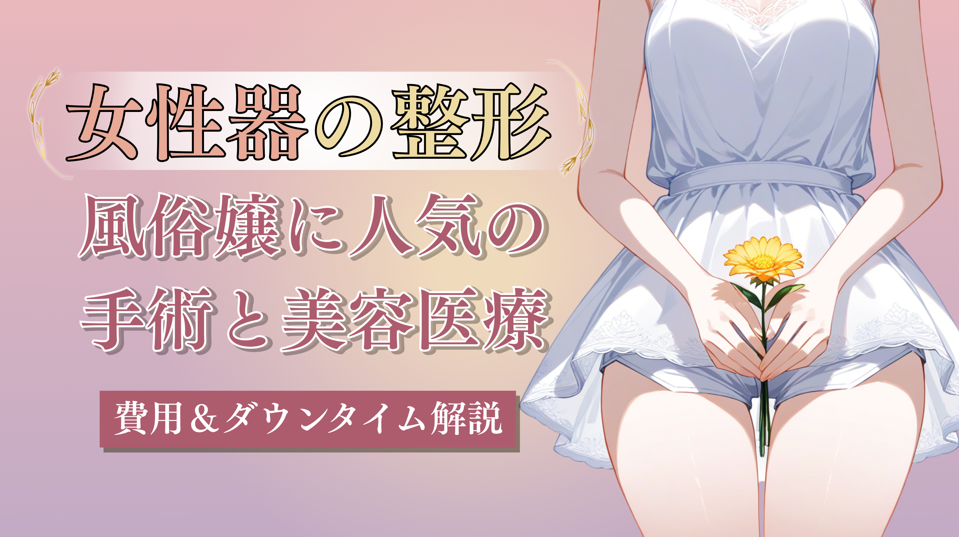 女性器の整形まとめ｜風俗嬢に人気の手術・美容医療の費用＆ダウンタイム解説