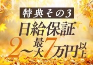 特典その3）日給保証2万円～7万円以上!!