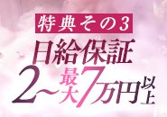 特典その3）日給保証2万円～7万円以上!!
