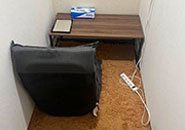 ゆったりくつろげる個室待機