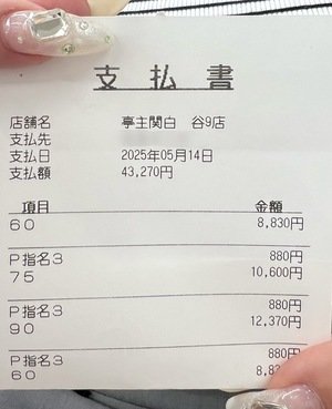 ✨33歳　12時～17時の出勤で待機なく￥43,270稼がせていただきました✨