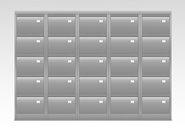鍵付き個人ロッカー設置。